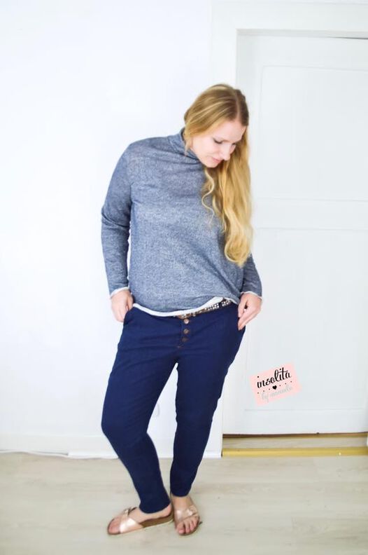 Chino Hose CONFORTA FEMININ (34-48) Schnittmuster image number 9