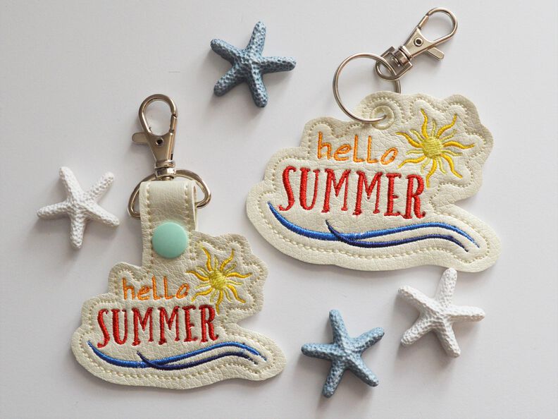 Stickdatei Sommer Anhänger hello summer image number 4