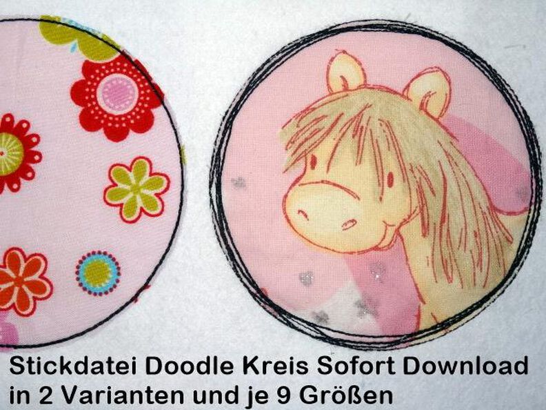 Stickdatei Doodle Kreise in 9 Größen image number 1