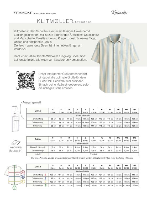 Hawaiihemd | Herren Schnittmuster PDF | 44-64 | Seamone image number 9