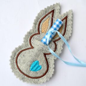 ITH Stickdatei kleiner Hase für Geldgeschenke und Wünsche