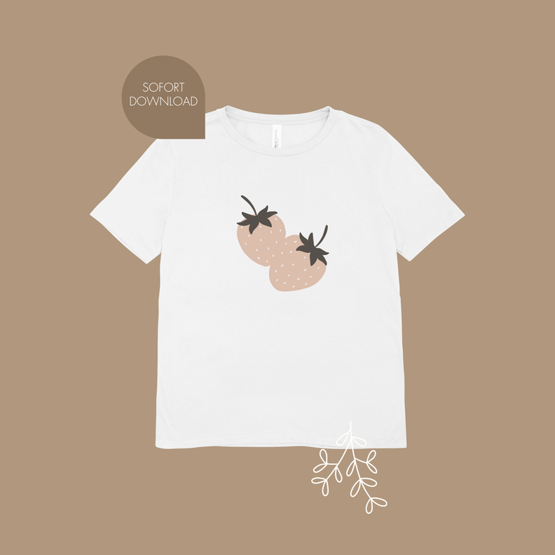 Plotter- und Laserdatei "ERDBEERE" SVG PNG image number 7