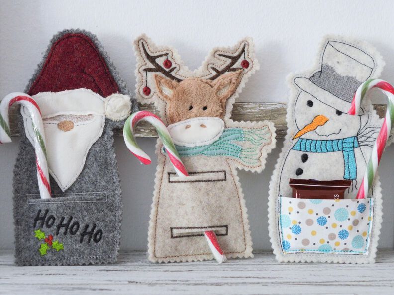 Stickdatei Weihnachten Nikolaus Schneemann Stiefel ITH image number 9