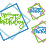 Stickdatei Happy Birthday Rechteck Button Rahmen 14 Gr. thumbnail number 5
