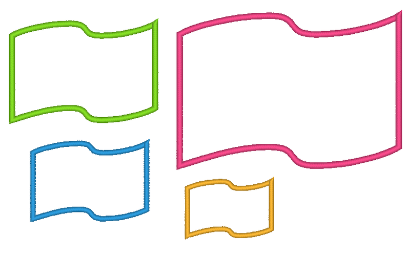 Stickdatei - Rahmen Flagge Stickdatei image number 3