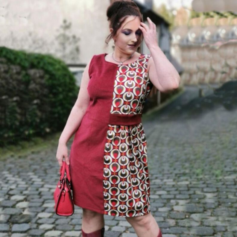 Kleid NETA Gr. 34-54 PDF-Schnitt A4, A0, Anleitung image number 1