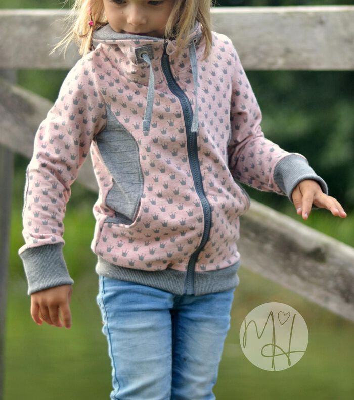Sweatjacke Kinder Schnittmuster Gr. 74-176 - MANUC #129 image number 8