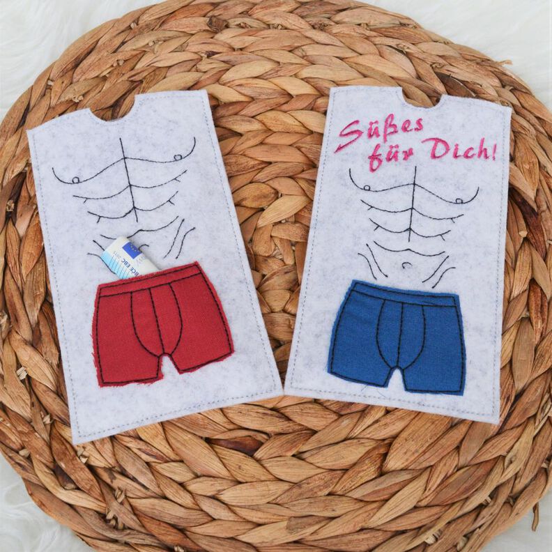 Stickdatei Schokoh&uuml;lle Bauchmuskeln mit Shorts image number 1