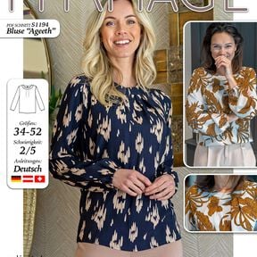 Bluse Ageeth Nähanleitung + Schnitt