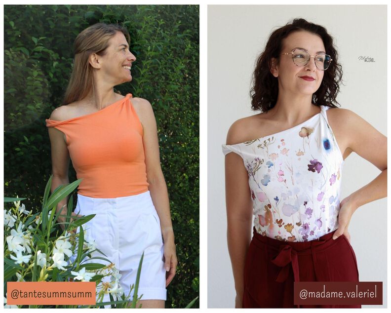 Asymmetrisches One-Shoulder Top mit Drehung - JULE image number 5