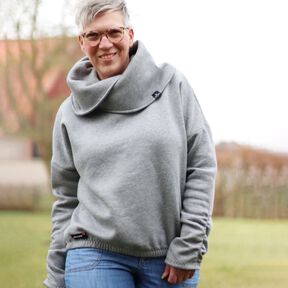 Sweater mit Kragen (34-58) LARANJA Schnittmuster
