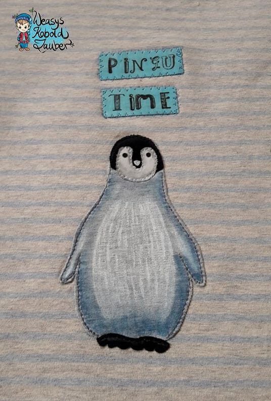 Applikationsvorlage und Nähanleitung Pinguin Baby image number 4