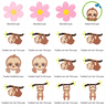 Stickdatei - Faultier mit Herz und Blume gefüllt thumbnail number 4
