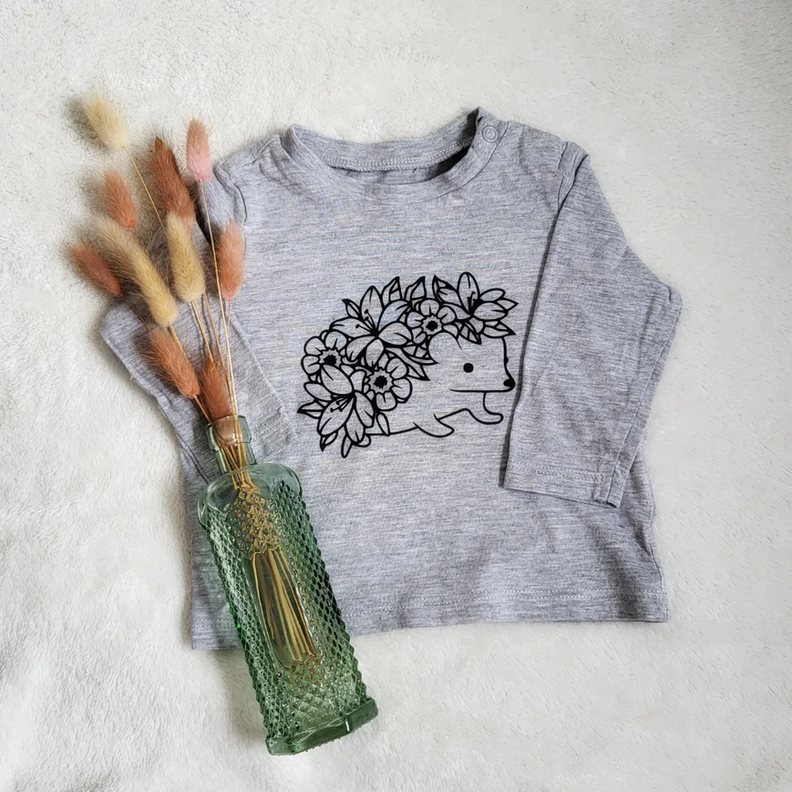 Plotterdatei Igel mit Blumen image number 4