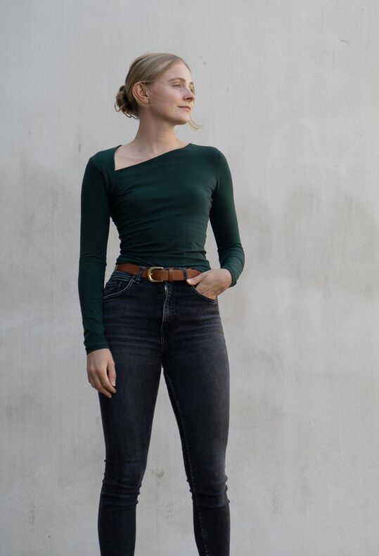Asymmetrisches Langarmshirt "Alea" - Gr. 34 - 46 image number 3