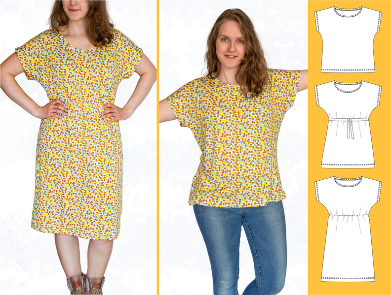 Lilly – lockeres Shirt, Tunika & Kleid, BU 80-116, A4+A0 image number 10
