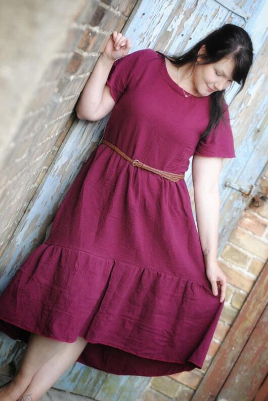 *Ladies Partydress Webware* Stufenkleid Gr. 32 bis 56 Boho image number 3