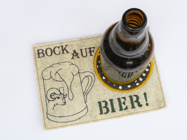 Stickdatei Bier ITH Mugrug verschiedene Größen image number 4