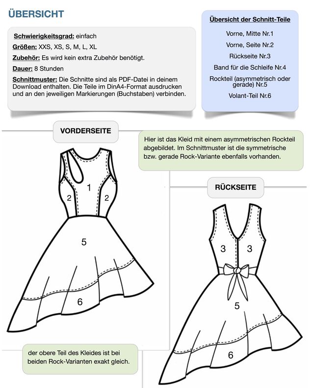 Kleid #Amelie Nähanleitung und Schnittmuster (XXS-XL) image number 8
