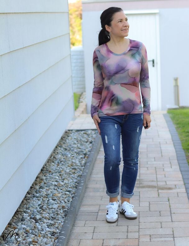  BASIC-SHIRT 1  RUNDHALS  +gratis Plott Schnittmuster image number 10