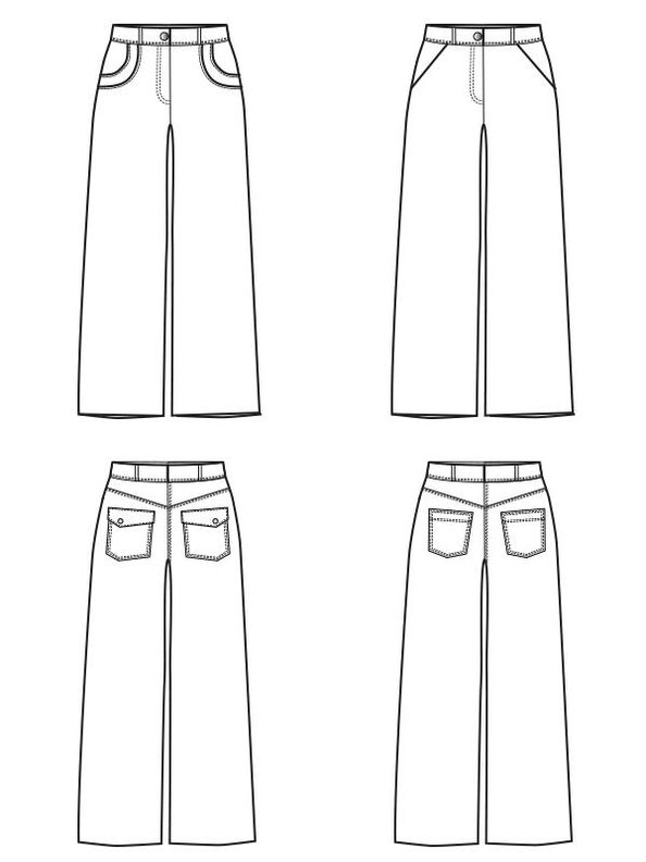 Jeans oder Hose Nurja A4, A0 und Beamerdatei image number 2