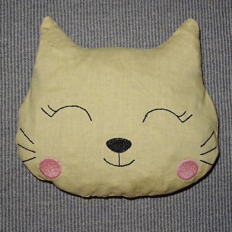 Stickdatei - Katze 4 ITH in 5 Gr. Kissen Kirschkernkissen image number 1
