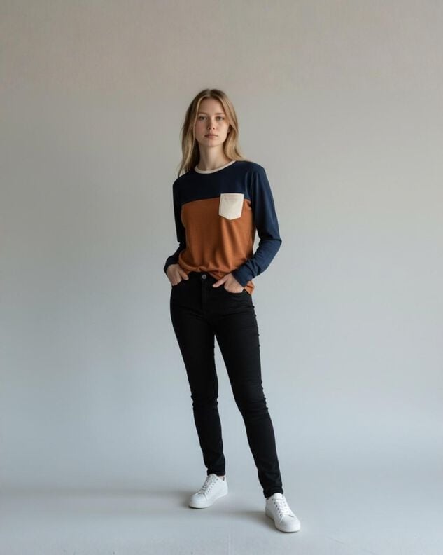 "Familien-Paket" Schnittmuster Set Longsleeve u. T-Shirt  image number 3