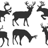 Stickdatei Hirsch Reh Elch Silhouetten thumbnail number 2