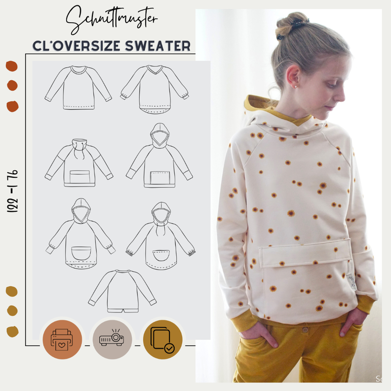 CL*OVERSIZE SWEATER (122-176) image number 1