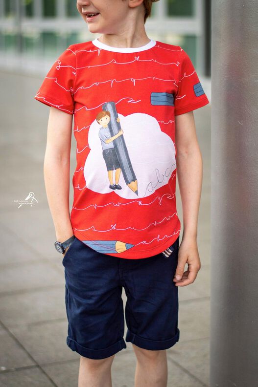 *Kids Basicshirt* Shirt mit vielen Teilungen, runder Saum image number 7