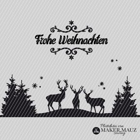 Plotterdatei Winterlandschaft Weihnachten