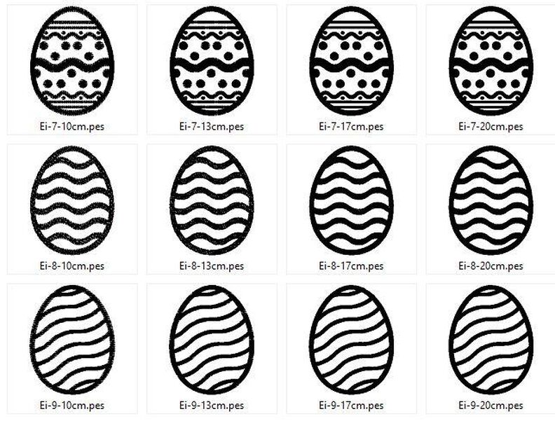 Osterei Stickdatei - Ostern Ei image number 9