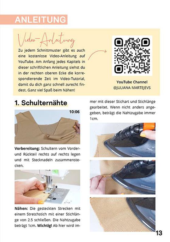 Pullunder Schnittmuster mit Videoanleitung, Gr. XS-XXXL image number 8