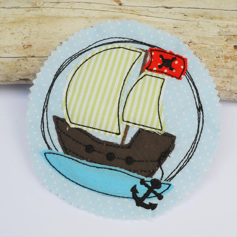 Stickdatei doodle Piratenboot verschiedene Größen image number 7