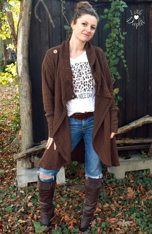 *Lady Crossbutton* Cardigan Jacke N&auml;hanleitung 32 - 54 image number 6