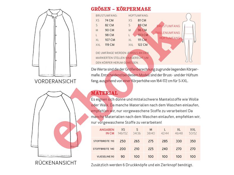 FRAU LINDA - Mantel mit Raglanärmeln XS-XXL image number 5