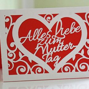 Plotterdatei Muttertag Karte