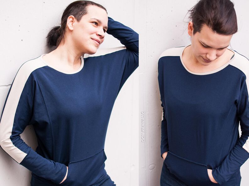 Sportiv Gr. 34-52 sportliches Fledermausshirt image number 2