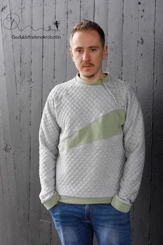Knopfleisten Pullover BUTTON RAGLAN XS-4XL image number 7