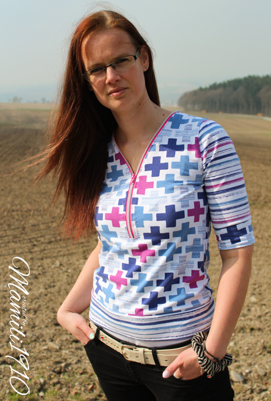 E-Book Reißverschluss-Shirt Ylva Gr. 32-50 image number 1
