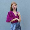 Bluse mit Puffärmeln und V- Ausschnitt "Stella" Gr. 34-54 thumbnail number 5