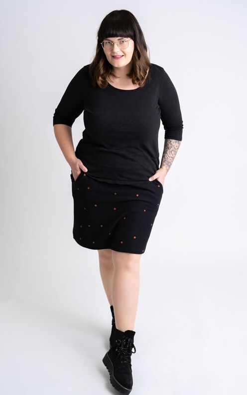 *Ladies Basic Skirt* Basic Rock, gerader und runder Saum image number 9