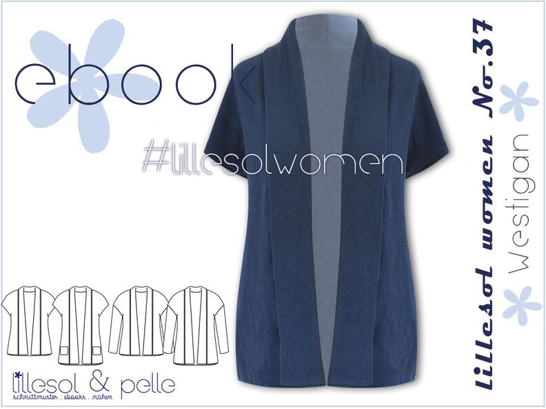 Ebook /Schnittmuster lillesol women No.37 Westigan mit Video image number 1