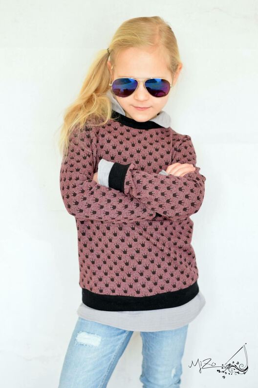 "Layering Sweater" maxi - Pullover im Lagenlook Gr. 128 - 164 image number 7