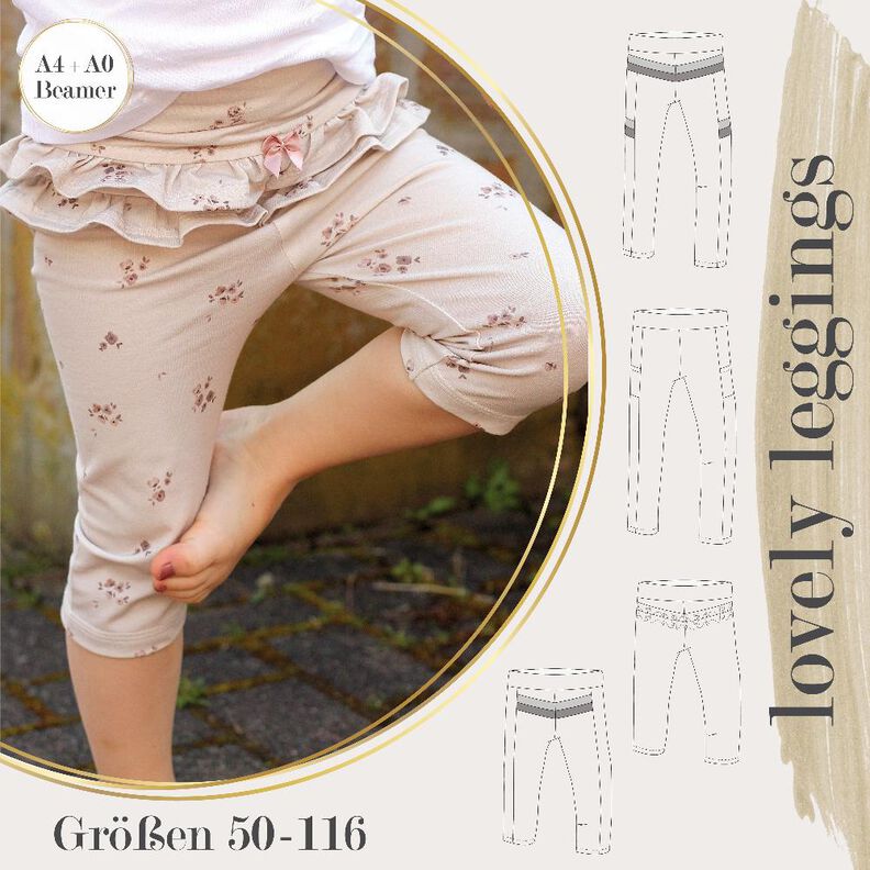 BEAMER / A0 / A4 lovely leggings 50-116 Leggins Hose Mädchen image number 1