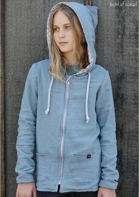 Musselin Jacke Sandmusling Gr. 128-170, Leinen, Canvas image number 3