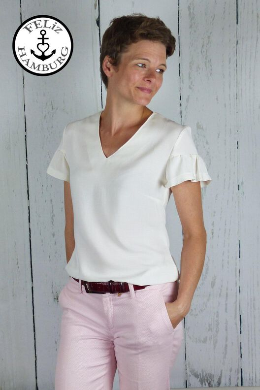 Ebook / Schnittmuster  Volant-Bluse *mit A0-Datei + Video* image number 4
