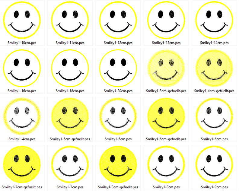 Stickdatei - Smiley image number 8