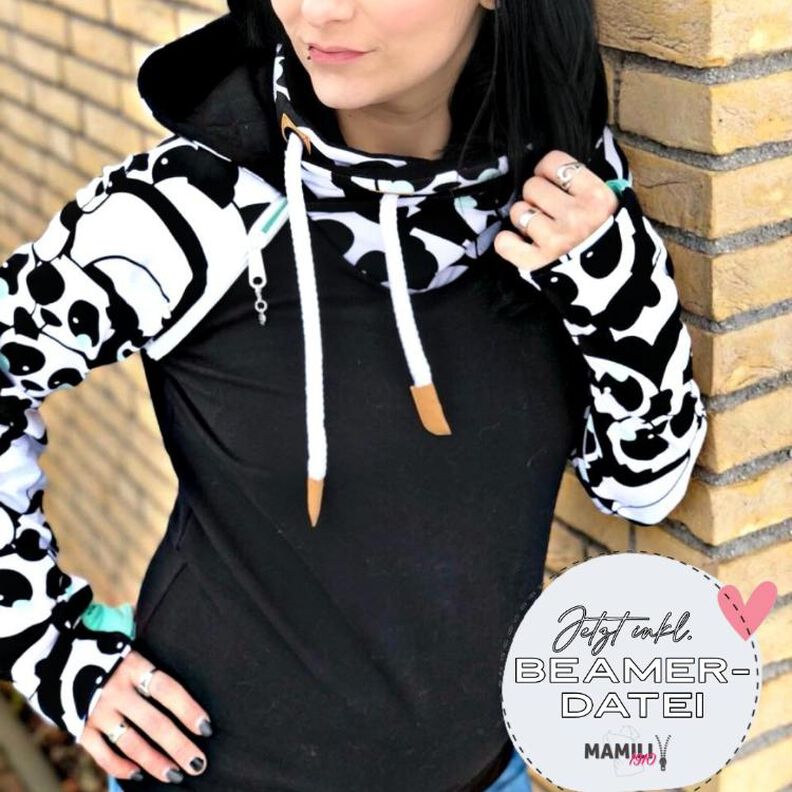 Raglanhoodie Kaja Gr. 32-50 inkl. Beamerdatei image number 1