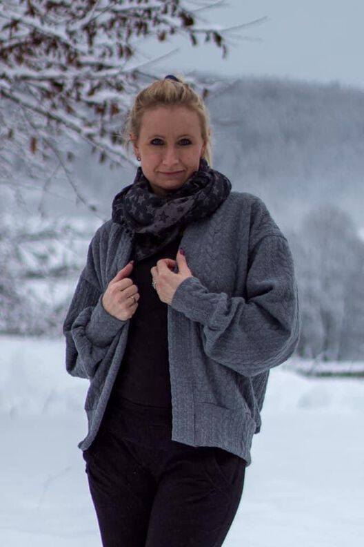 Oversize Cardigan OBEREGGEN Gr. 32-56 mit Beamerdatei image number 9